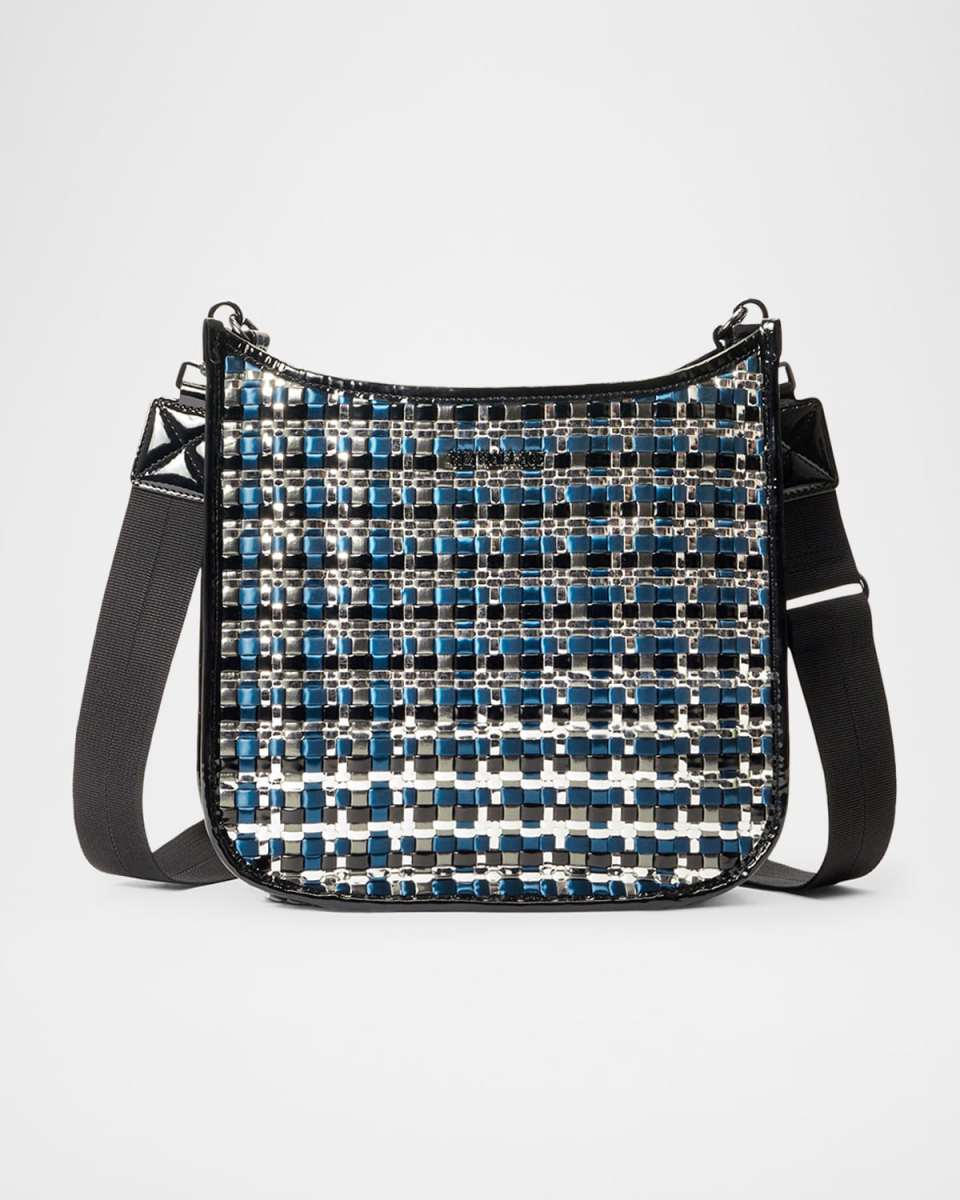 Metallic Woven Box Crossbody Bag